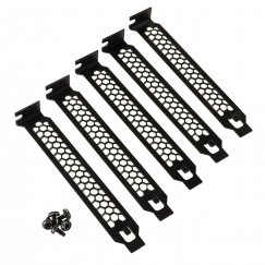 Kolink PCI-slotin kiinnikkeet - 5 kappaletta, musta väri