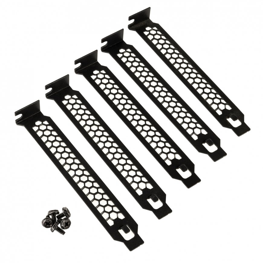 Kolink PCI slot brackets - 5 pieces, black color