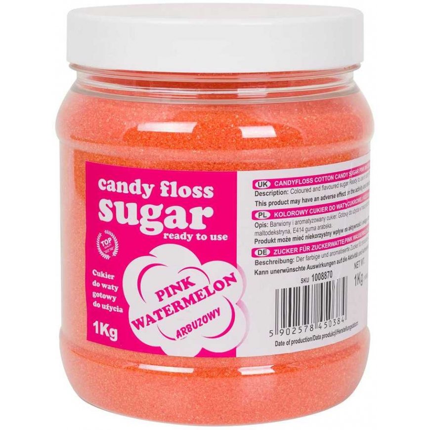 Gsg24 Colorful Sugar Cotton Candy Pink Watermelon Flavor 1kg