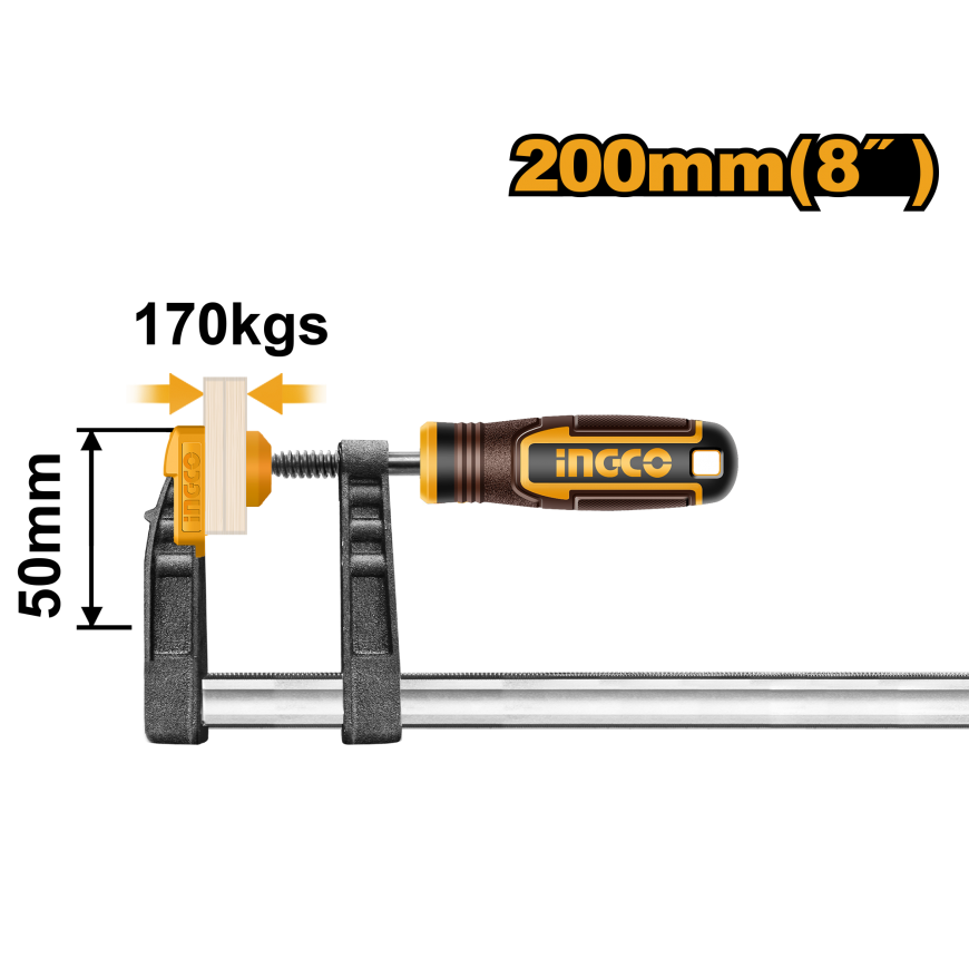 Ingco HFC020502 Metallklamber - liitmik, 200 mm
