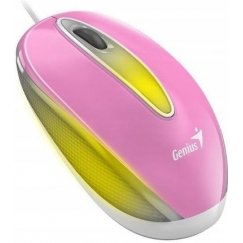 Genius Pelė DX-Mini, 1000DPI, optinė, 3 klasė, laidinė USB, rožinė, klasikinė, RGB apšvietimas