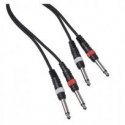 Procab Jack CABLE4ME 2x mono 6.3 mm socket – 2x mono 6.3 mm socket signal audio cable 3m Procab Jack CABLE4ME 2x mono 6.3 mm socket – 2x mono 6.3 mm socket signal audio cable 3m