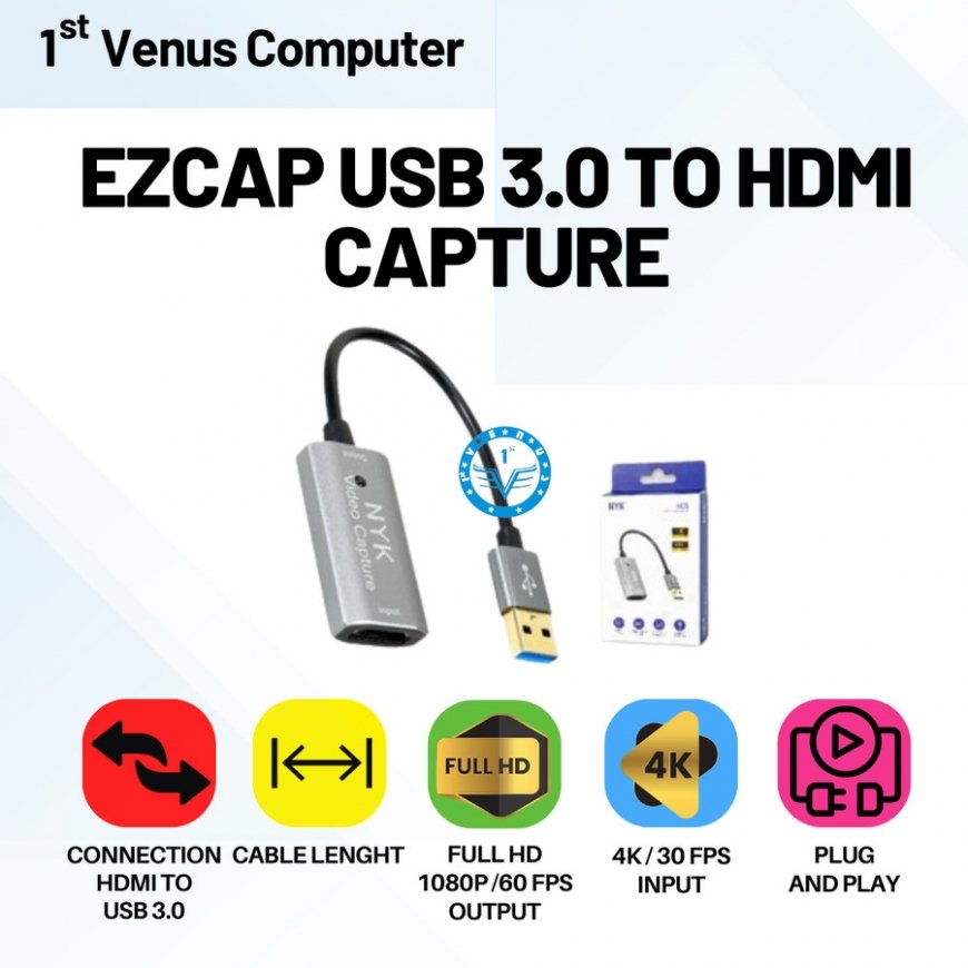 Grabber HDMI 4K60 USB-A USB-C EZCAP 370M Cam Link – 2