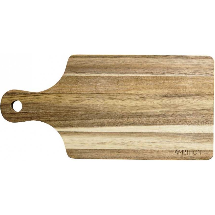 Parma Acacia Cutting Board 32.5 x 16 x 1.5 cm with Handle AMBITION