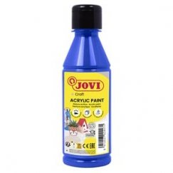 Acrylic paint JOVI, 250ml, blue color.