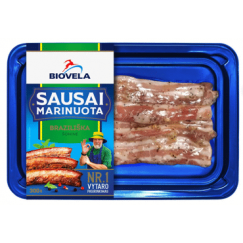 Biovela Sausai marinuoti BRAZILIŠKI kiaulienas šonienes kepsneliai, 300g