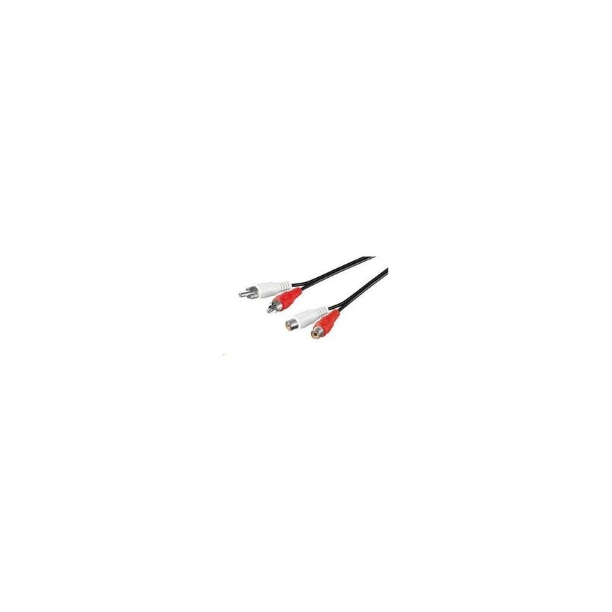 PremiumCord RCA (Cinch) Cable x2 - RCA (Cinch) x2 10m Black (kjackcmf2-10) – 2