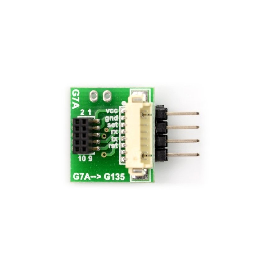 OEM IDC adapter with 10 contacts 1.27mm - JST 1.25mm + v2 connectors for PMS7003 sensor. – 2