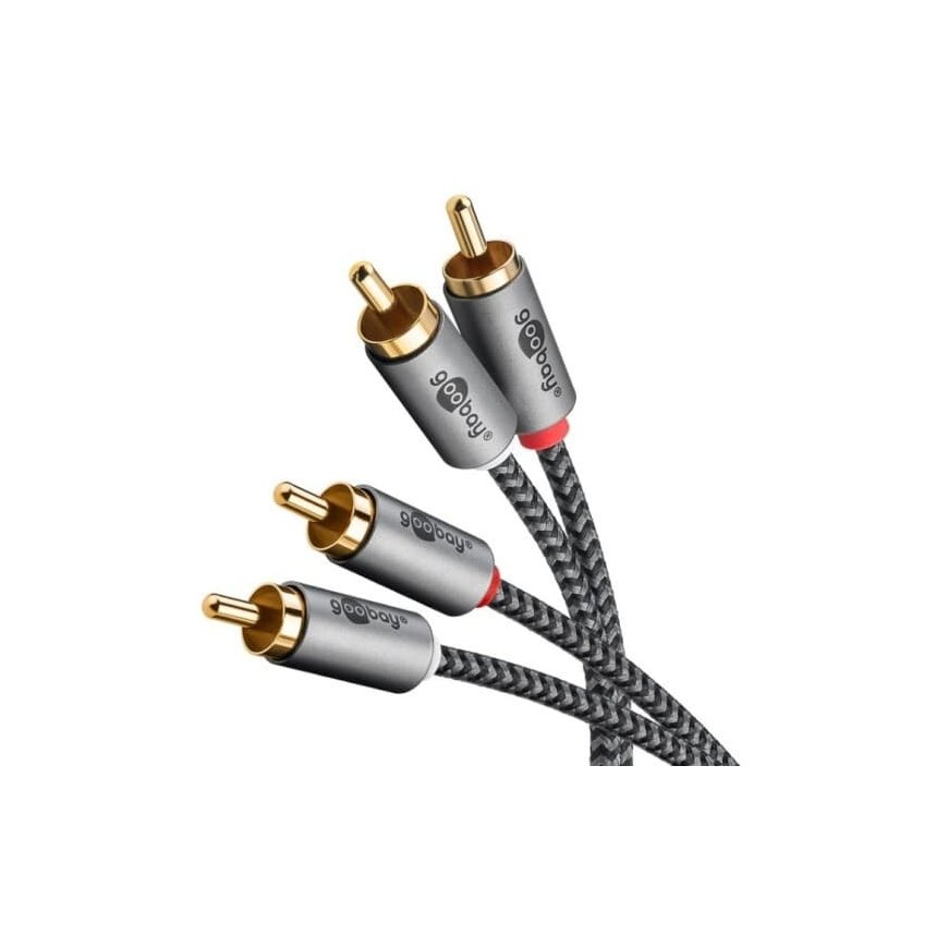 PREMIUMCORD Garso prailginimo laidas 2x Cinch - 2x Cinch (RCA, M/F) 5m – 2