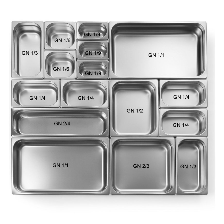 GN 1/2 container, height 65 mm, stainless steel - Hendi 800324 – 2