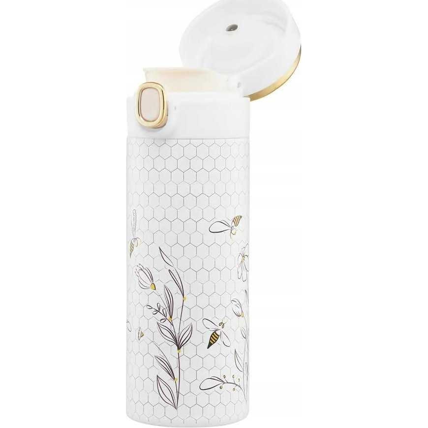 Termokanna Ambition Gold Bee, 350 ml, baltā/zelta krāsā – 2
