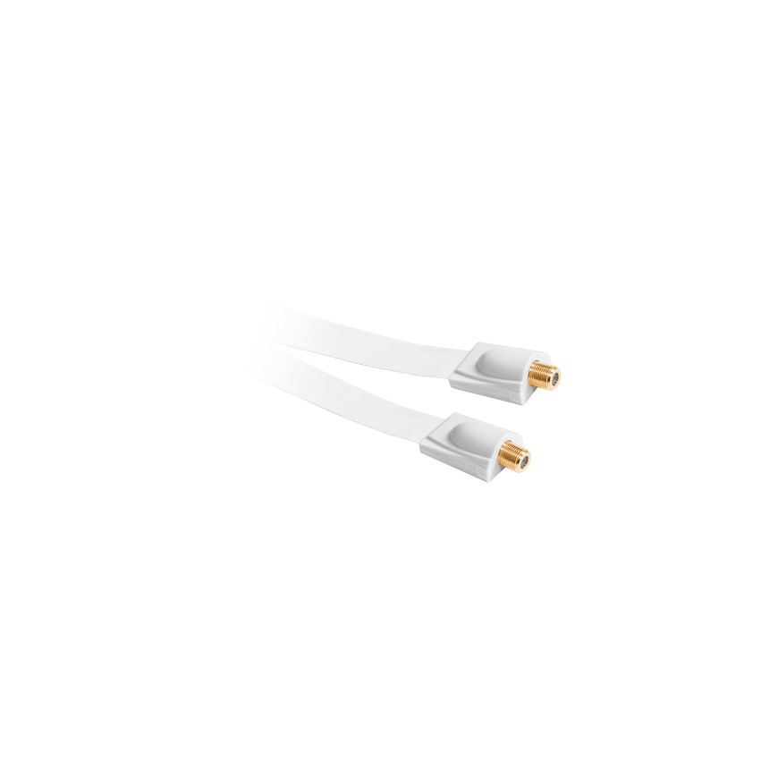 Oem HQ lango F-socket F-socket kaabel, valge