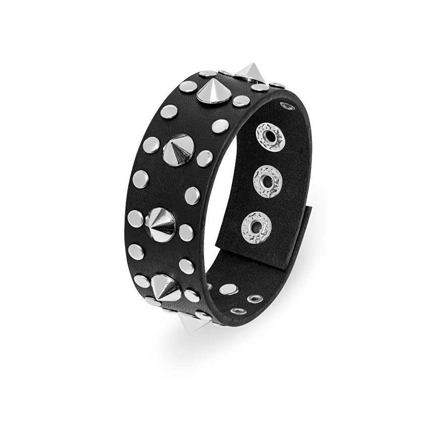 Twisted Bracelet with Heart White/Stainless Steel