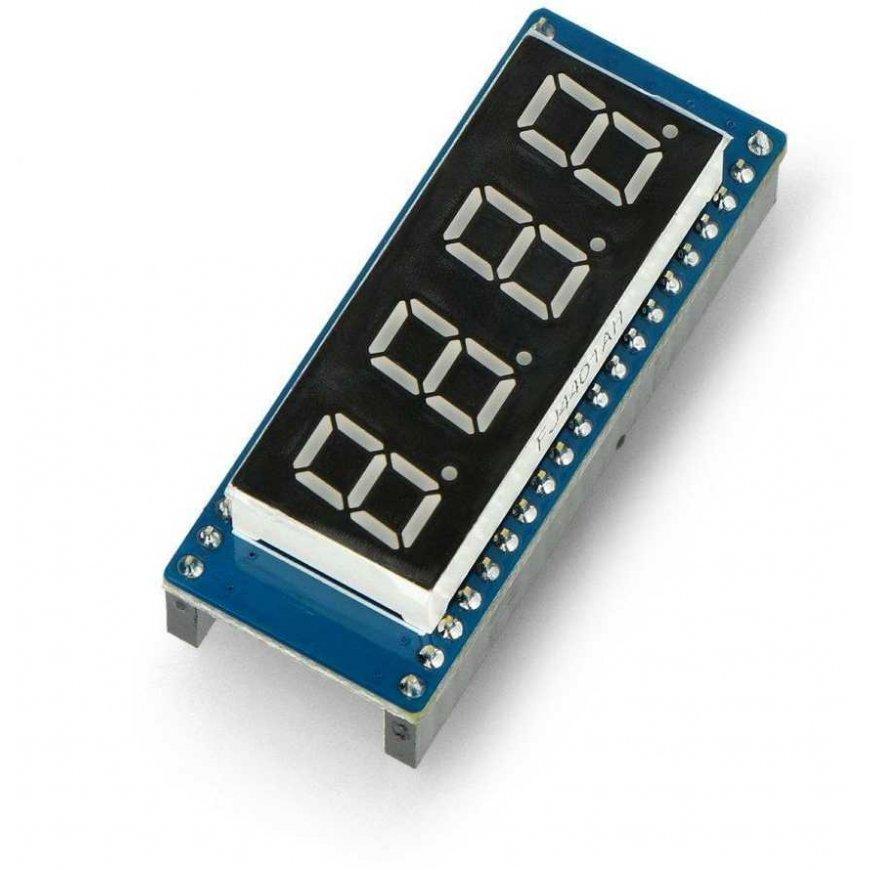 4x 8-сегментный экранный модуль, красный, SPI, для Raspberry Pi Pico, Waveshare 19806