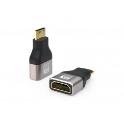 PREMIUMCORD 8K HDMI Tipo A - mini HDMI Tipo C adapteris, metalinis, auksu dengtas