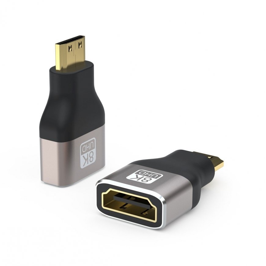 PREMIUMCORD 8K HDMI Tipo A - mini HDMI Tipo C adapteris, metalinis, auksu dengtas – 2