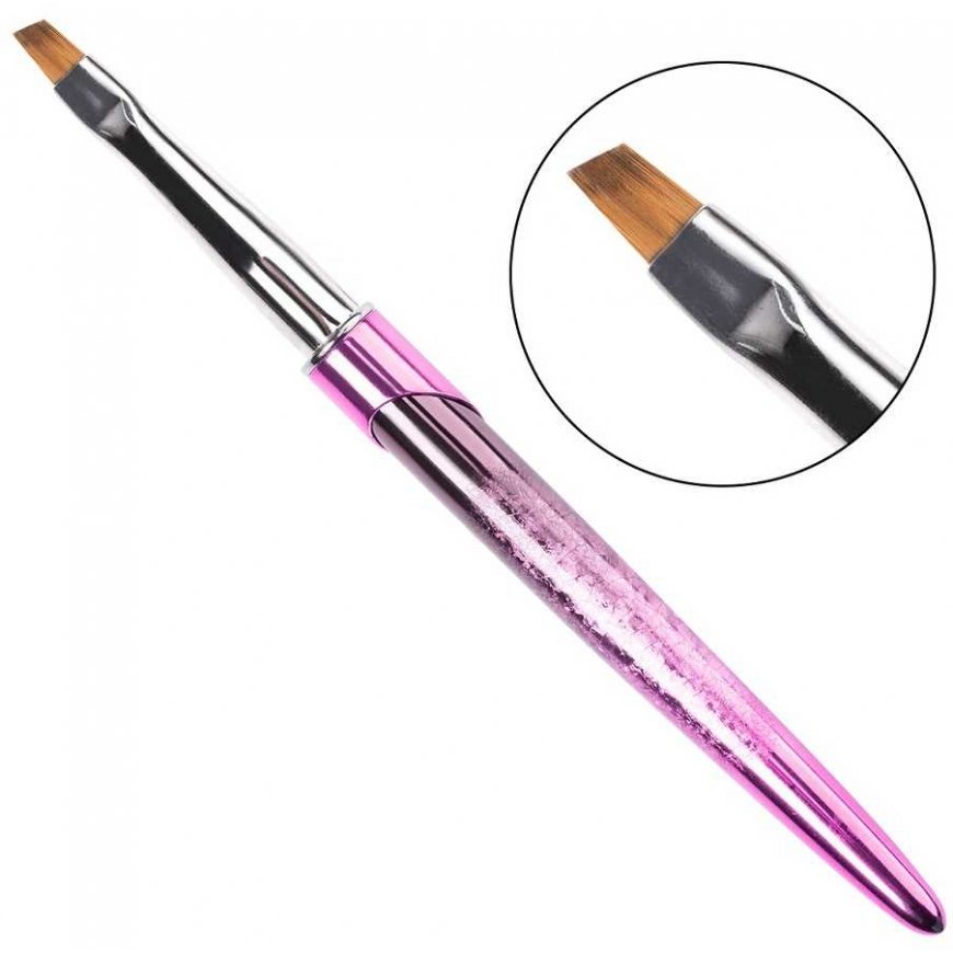 Semilac Clavier One Stroke Angular Brush for Decorations and Gel, Size 4, 6