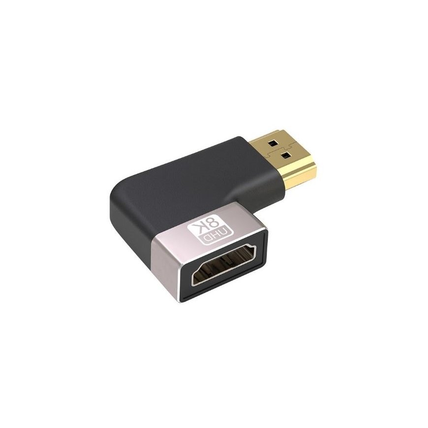 PREMIUMCORD Adapteris 8K HDMI A - HDMI A, F/M, 90° kampu - dešinysis