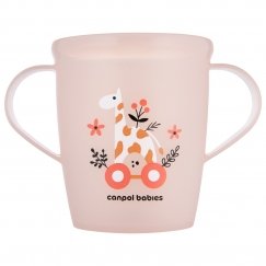 CANPOL BABIES puodelis su rankenėlėmis mažyliams, ŽAISLAI, koralų spalvos, 250 ml, 2/101_pin