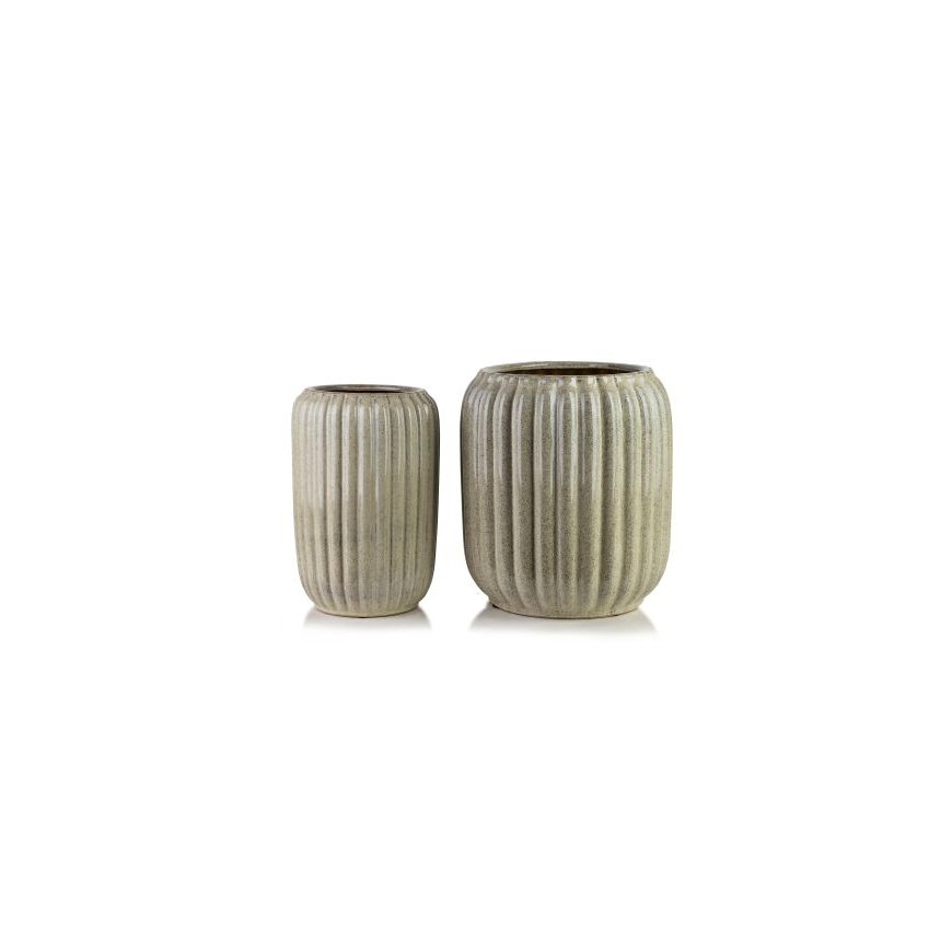 Mondex Since 1986 NEVA BEIGE Set of 2 ceramic covers 40x40x44/28x28x40.5cm BIG