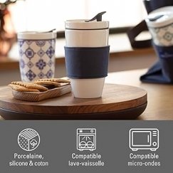 Bella tass 270 ml ja alustass 15 cm kreemjas portselanis.