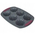 Baking mold for 6 muffins with reinforcement Felice 30 x 20.5 cm black AMBITION Baking mold for 6 muffins with reinforcement Felice 30 x 20.5 cm black AMBITION