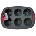 Baking mold for 6 muffins with reinforcement Felice 30 x 20.5 cm black AMBITION Baking mold for 6 muffins with reinforcement Felice 30 x 20.5 cm black AMBITION