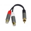 PremiumCord PremiumCord Splitter HQ CINCH Male - 2x CINCH Female 15cm PremiumCord PremiumCord Splitter HQ CINCH Male - 2x CINCH Female 15cm