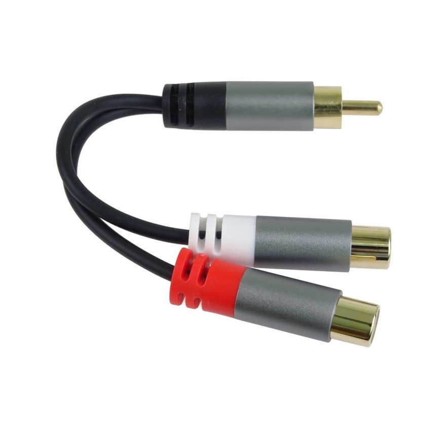 PremiumCord PremiumCord sadalītājs HQ CINCH tēviņš - 2x CINCH sievišķais 15cm – 2
