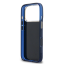 Guess IML 4G Script Metal Logo Case for iPhone 17 Pro Max Blue