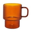Grooved latte glass with a green handle CHiATO, 300 ml – Transparent Grooved latte glass with a green handle CHiATO, 300 ml – Transparent