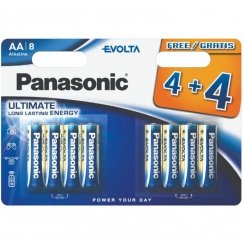 PANASONIC šarminās baterijas Evolta Platinum LR6EGE/8BW 4+4F AA 1.5V (Paketē 8 gab.)