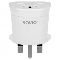 Savio AP-05 virta-adapteri ja vaihtosuuntaaja Sisätila 2500 W Valkoinen