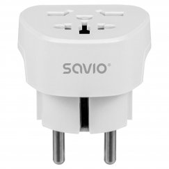 Savio AP-06 virta-adapteri ja vaihtosuuntaaja Universaali 3750 W Valkoinen