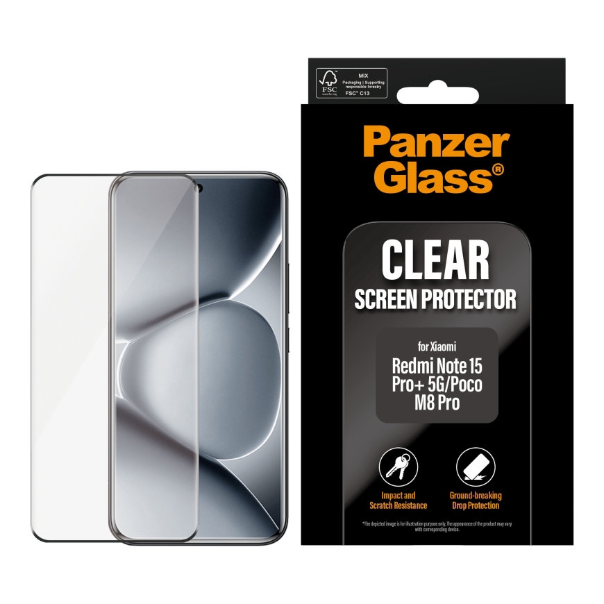 PanzerGlass ® Screen Protector Xiaomi Redmi Note 15 Pro+ 5G | Ultra-Wide Fit Skaidri ekrano apsauga – 2