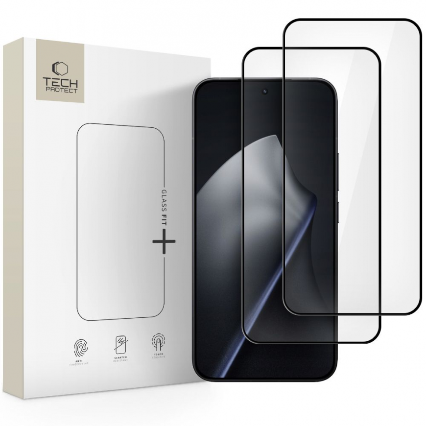 TECH-PROTECT GLASS FIT+ 2-PACK XIAOMI 15T | 15T PRO BLACK