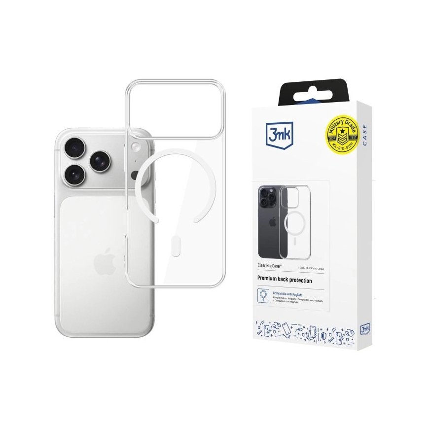 3MK Clear MagCase mobiiltelefoni ümbris 16 cm (6.3") Kate Läbipaistev