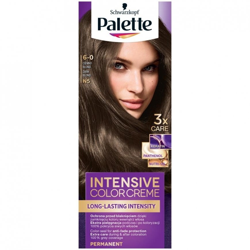 Palette Intensive Color Creme Long-Lasting Intensity 6-0 (N5) Dark Blonde
