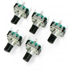 OEM Encoder with Button - 24 Pulses 15mm - EC12 Vertical - x5