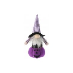 Joulukoriste DEKORATIIVINEN FIGUURI KURPITSALLA 25 cm LED HELLOWEEN PURPPURA