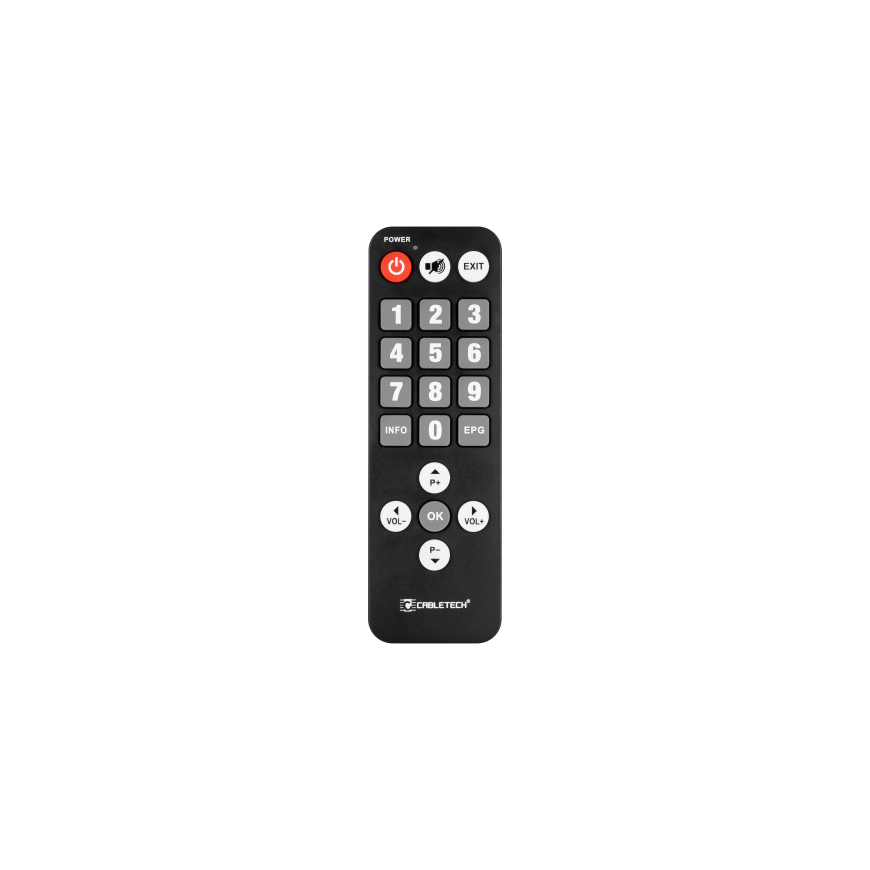 Cabletech Universālais DVB-T tālvadības pults senioriem