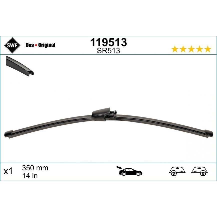 SWF Galinis valytuvas VISIOFLEX Flat 350 mm 1 vnt. – 2