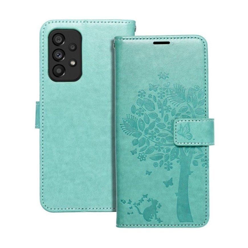 Telefono dėklas Oem MEZZO Book skirtas Samsung A34 5G, žalia spalva.