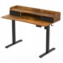 Spacetronik Electric Height Adjustable Desk with Shelves SPEF134BM Spacetronik Electric Height Adjustable Desk with Shelves SPEF134BM