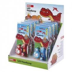 Emos Vaikiškas Žibintuvėlis ant Galvos DINO, 1 vnt, 2x CR2032, 12 lm
