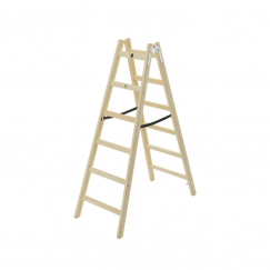 Double-sided ladder H40 StandardLine | wooden | 2x6 steps