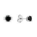 Brilio Silver Brilio Silver Plated Stud Earrings with Black Zirconia EA598WBC Brilio Silver Brilio Silver Plated Stud Earrings with Black Zirconia EA598WBC