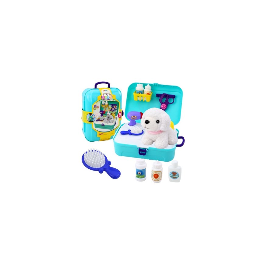 Lean Toys Beauty Set Pet Salon Suitcase Backpack 16 pcs.