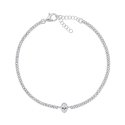 Brilio Silver Delicate Silver Bracelet with Oval Zircon BRC113W Brilio Silver Delicate Silver Bracelet with Oval Zircon BRC113W