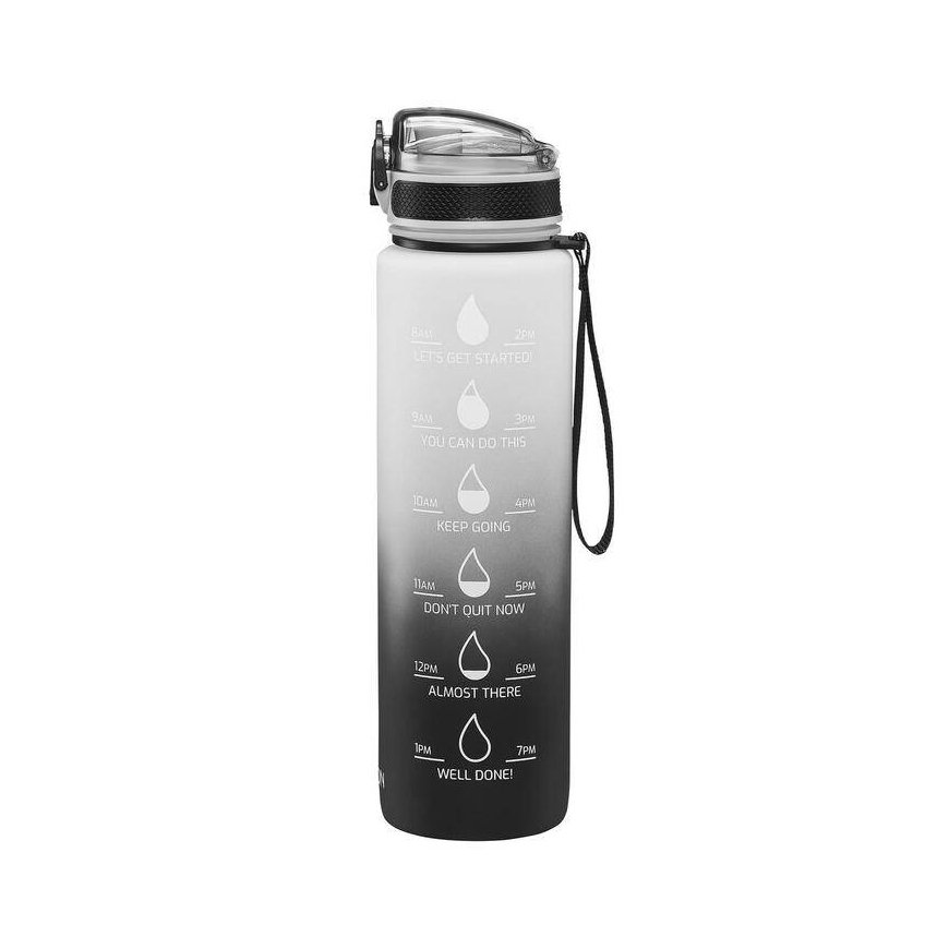 Sports Water Bottle 1 L Gray AMBITION